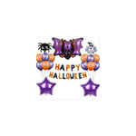 18pcs halloween bat ballon en aluminium d�coration fant�me festival set, chauve - souris violette