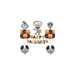18pcs halloween bat ballon en aluminium dcoration fantme festival set, crne