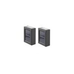 2 packs d'appliques murales solaires  capteur de monte et descente 2led, blanc