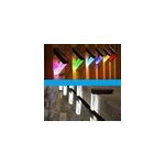 2 packs de lumires de clture tanches solaires blanc chaud rgb changeant de couleur, lumire blanche ...
