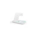 3 - in - 1 wireless 15w fast foldable charger for iphone airpods iwatch, blanc