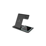 3 - in - 1 wireless 15w fast foldable charger for iphone airpods iwatch, noir