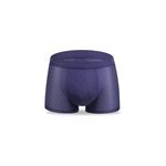 3 packs de caleons pour hommes ice silk mesh breathable underwear, bleu fonc / l
