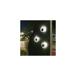 4pcs lumire solaire d'extrieur  dtecteur de pattes d'ours  commande intelligente, blanc clair