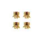 4pcs / set n ud de noel dcoration de l'arbre de nol accessoires d'emballage de cadeaux, or