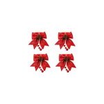 4pcs / set n ud de noel dcoration de l'arbre de nol accessoires d'emballage de cadeaux, rouge
