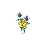 5 pcs diy 3d fleur jouet puzzle creative bouquet de fleurs blocs, illet