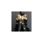 Arbre de nol, ruban, n ud, guirlande lumineuse led, cadeau de nol, dcoration, impression argente ...