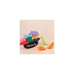 Blocs de construction en bois animal balance puzzle game toys, monde des dinosaures