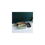 Bote  bento en acier inoxydable 304 avec vaisselle pour micro - ondes, vert