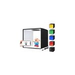 Bote  lumire led 25cm studio photo ring 12 - color backgrounds tabletop lightbox