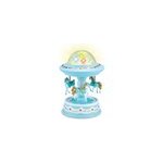 Bote  musique projecteur veilleuse cheval rotatif pour chambre d'enfant, bleu