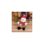 Bo�te de rangement de bonbons de no�l d�coration panier bambou bol, bonhomme de neige