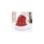 Bonnet de nol tricot en forme de flocon de neige, hiver, adulte et enfant, elan rouge et blanc