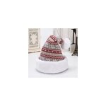 Bonnet de nol tricot en forme de flocon de neige, hiver, adulte et enfant, flocon de neige rouge et ...