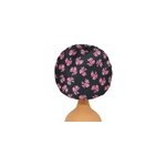 Bonnet de nuit cartoon pour bb et enfants turban lastique mignon, noir