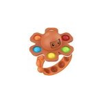 Bracelet jouet sensoriel simple dimple bubble spinning octopus, orange
