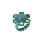 Bracelet jouet sensoriel simple dimple bubble spinning octopus, vert