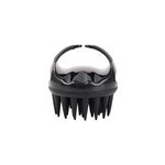 Brosse à shampooing à tête ronde et large en silicone pour massage à la main, noir Brosse à shampooing à tête ronde et large en silicone pour massage à la main, noir
