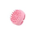 Brosse à shampooing à tête ronde et large en silicone pour massage à la main, rose Brosse à shampooing à tête ronde et large en silicone pour massage à la main, rose