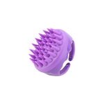 Brosse  shampooing  tte ronde et large en silicone pour massage  la main, violet