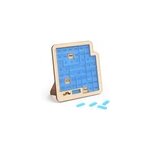 Calendrier en bois jouet ducatif pour enfants et adultes pour la maison et le salon, bleu