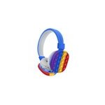 Casque d'coute stro bluetooth pliable et pliable pour enfants  ; cute rainbow ; . , bleu