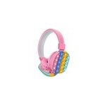 Casque d'coute stro bluetooth pliable et pliable pour enfants  ; cute rainbow ; . , rose