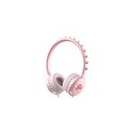 Casque filaire mignon de dinosaure de bande dessinée avec le microphone pour des enfants, rose Casque filaire mignon de dinosaure de bande dessinée avec le microphone pour des enfants, rose