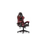 Chaise de jeu chaise de bureau ergonomique pour ordinateur avec appui - t�te et soutien lombaire, rouge ...