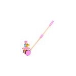 Chaise roulante en bois jouets animaux cartoonesques marcheur pour b�b� � un seul m�t, rose