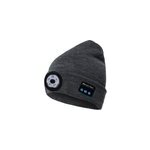 Chapeau bluetooth musical sans fil 5. 0 en tricot avec lumi�re led, gris fonc�