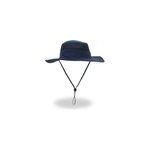 Chapeau de pcheur en coton  larges bords avec cordon de serrage, bleu fonc