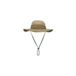 Chapeau de pcheur en coton  larges bords avec cordon de serrage, kaki fonc