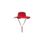 Chapeau de pcheur en coton  larges bords avec cordon de serrage, rouge