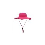 Chapeau de pcheur en coton  larges bords avec cordon de serrage, rouge rose