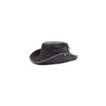 Chapeau de pêcheur d'été unisexe en coton à large bord avec cordon de serrage, noir Chapeau de pêcheur d'été unisexe en coton à large bord avec cordon de serrage, noir