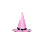 Chapeau de sorcire lumineux led pour halloween, dcoration suspendue dans l'arbre, 5 pcs. , rose