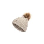 Chapeau tricot d'hiver pour femmes, perles mignonnes, lune et toile, kaki