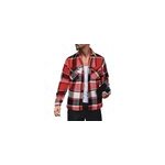 Chemise  carreaux  manches longues, veste dcontracte  boutons pour hommes, rouge / m