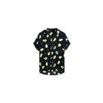 Chemisier d't  manches courtes imprim avocat pour hommes, bleu marine / m