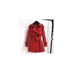 Coupe - vent court femme petite personne mode workwear british wind temperament slim coat, rouge / m