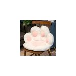Coussin de chaise en peluche pour canap paresseux cute cat paw cozy warm seat pillow, s / blanc