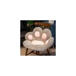 Coussin de chaise en peluche pour canap paresseux cute cat paw cozy warm seat pillow, s / gris