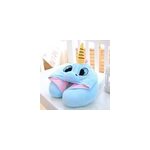 Coussin pour le cou en forme de u avec chapeau, licorne et dessin anim, bleu