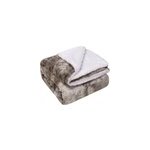 Couverture en laine d'agneau  double couche paissie couverture en fausse fourrure en peluche, e