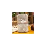 Couverture de lit en flanelle, super douce, douillette et en peluche, pour animaux, husky