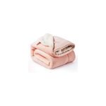 Couverture moelleuse � double couche �paisse chaude d'hiver pour canap� - chaise, rose / 70cmx100cm