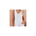 Débardeurs d'été en tricot, mode décontractée et crochetée pour femmes, blanc / m Débardeurs d'été en tricot, mode décontractée et crochetée pour femmes, blanc / m
