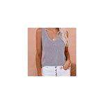 Dbardeurs d't en tricot, mode dcontracte et crochete pour femmes, gris / m